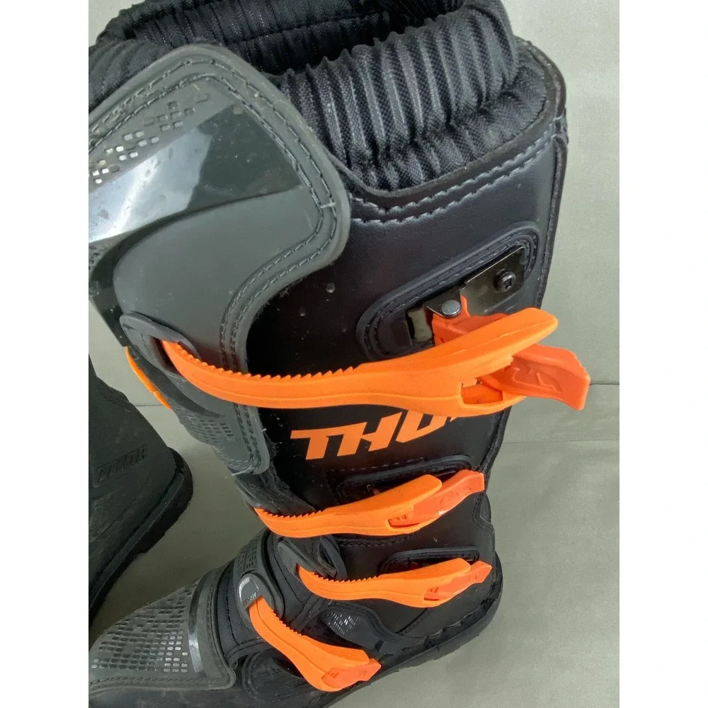 Thor Mens Blitz XP Motocross Boots Black Orange Dirt Bike Off Road Racing Gear